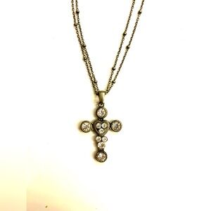 Cookie Lee silver cross necklace
